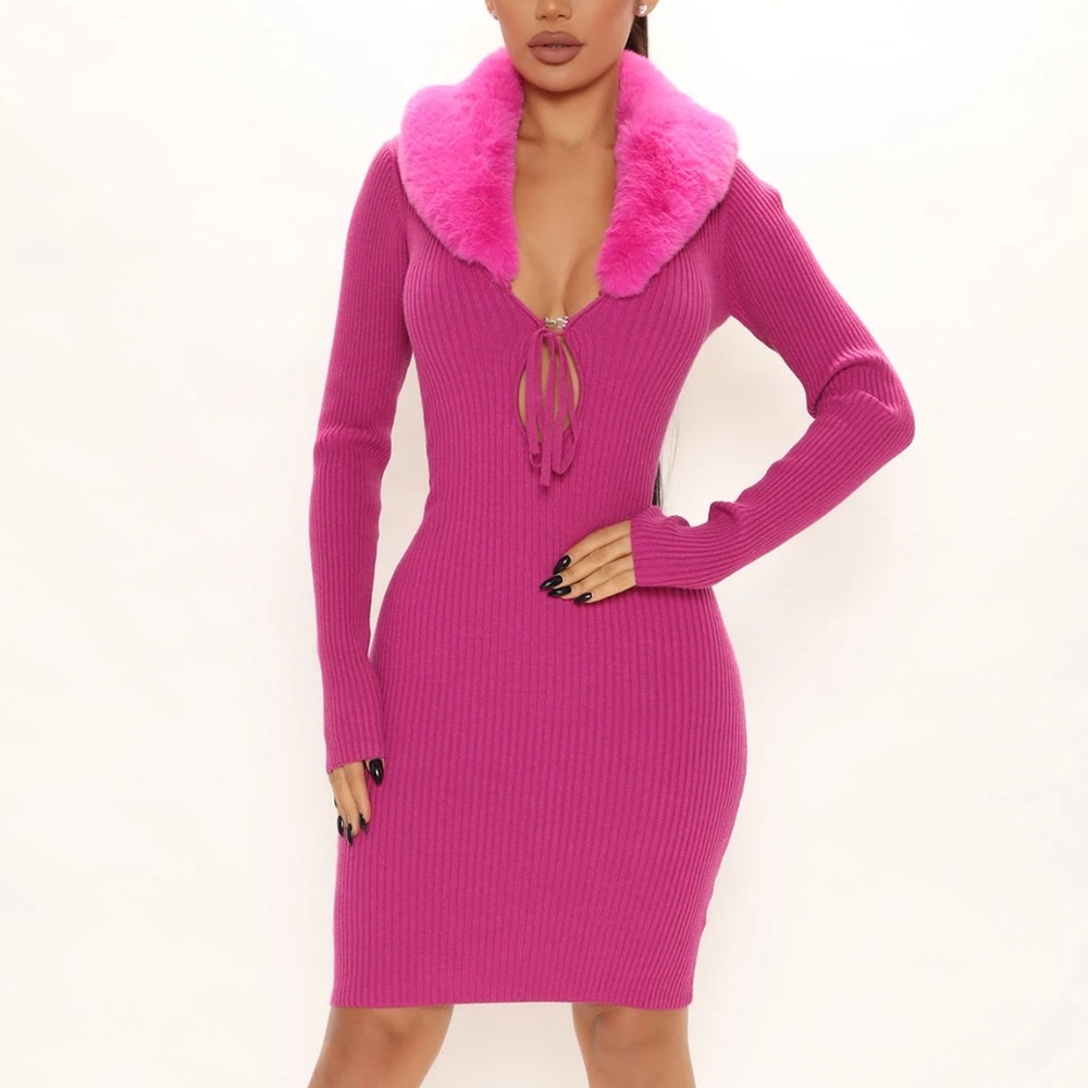 Livin' Life Sweater Mini Dress - Pink